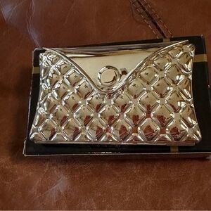Beautiful quilted silver mirror